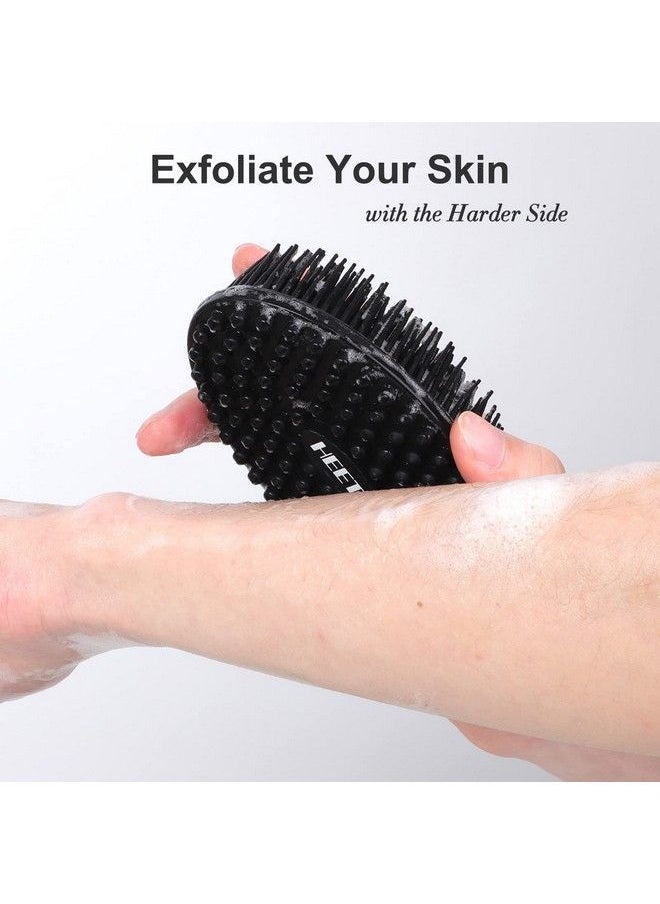 Body Brush For Wet Dry Brushing Silicone Body Scrubber For Gentle Exfoliating On Softer Glowing Skin Gentle Massage With Silicone Loofah Bath Brush Shower Brush For Women Men Kids (Black) - pzsku/ZD79DDF74839483145B79Z/45/_/1683026039/f572d1aa-c465-45c9-a2aa-f535e3e40a7f