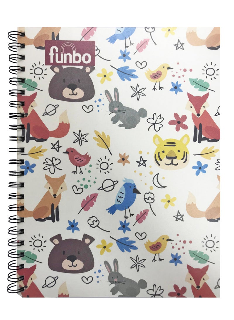 Funbo - FUNBO - A4 Size, 80 Sheet Single subject notebook with PP cover (Furry Tales) - Image 1