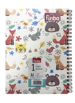Funbo FUNBO - A4 Size, 80 Sheet Single subject notebook with PP cover (Furry Tales)  - Image 2