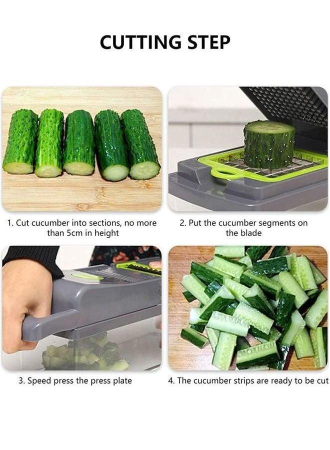 HOMESTAR Vegetable Slicer, All-in-one Kitchen and Fruit Divider, Cutter/grater/slicer, Suitable for Potatoes, Carrots, Cucumbers  - Image 4
