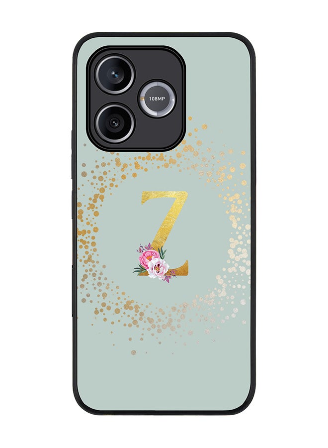 Stylizedd For Honor 600 Lite / 500 Smart / Honor X80i Case,Slim fit Camera Protection, Shockproof Thin Phone cover  - Custom Monogram Floral - Z  (Light Grey ) - Image 1