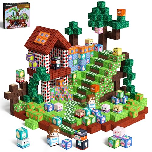 GobiDex 100PCS Magnetic Blocks Building Toys for 3 Years Old Girls Boys GameBased Build MagWonder with Sensory Construction Set Birthday Gifts for Kids1inch - Image 1