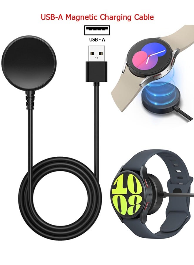 Wffo Smart Watch Charging Cable - USB-A Magnetic Charging Dock - Charger Cord Compatible with Samsung Galaxy Watch - for Samsung Galaxy Watch Ultra/7/6/5/4/Active 2/1 - Fast Charger Cable for Smart Wa
