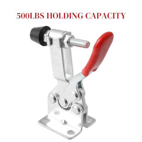 Serplex® 4Pcs Toggle Clamp, 220LBS Holding Capacity, Quick Release Horizontal Clamps Antislip Steel Hold Down Clips for Woodworking Jigs and Fixtures, Metalworking, Welding & DIY Projects - Image 5