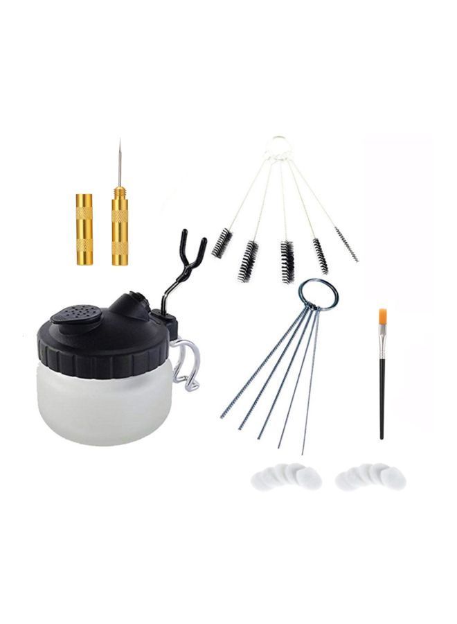NIBEMINENT Airbrush Washing Tool Set Black/Silver/White - Image 1