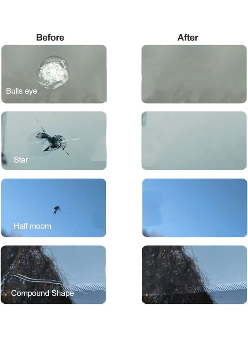 SOLARAE Fast Repair DIY Car Windshield Repair Kit - Fixes Auto Glass Windshield Crack, Chip, and Scratch - Suitable for Bulls Eyes, Star, Half Moon, and Long Crack Combination Repairs - Image 4