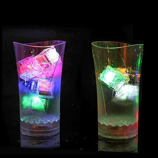 SHOPONIL SHOPONIL LED Ice Cubes for Drinks Resuable Ice Cubes Color Changing Light up Ice Cubes for Home Decor Diwali Romantic Decoration LED Ice Cube Set Diwali Diyas Lights Decor Pack6  - Image 3
