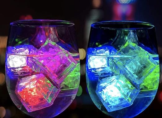 SHOPONIL SHOPONIL LED Ice Cubes for Drinks Resuable Ice Cubes Color Changing Light up Ice Cubes for Home Decor Diwali Romantic Decoration LED Ice Cube Set Diwali Diyas Lights Decor Pack6  - Image 4