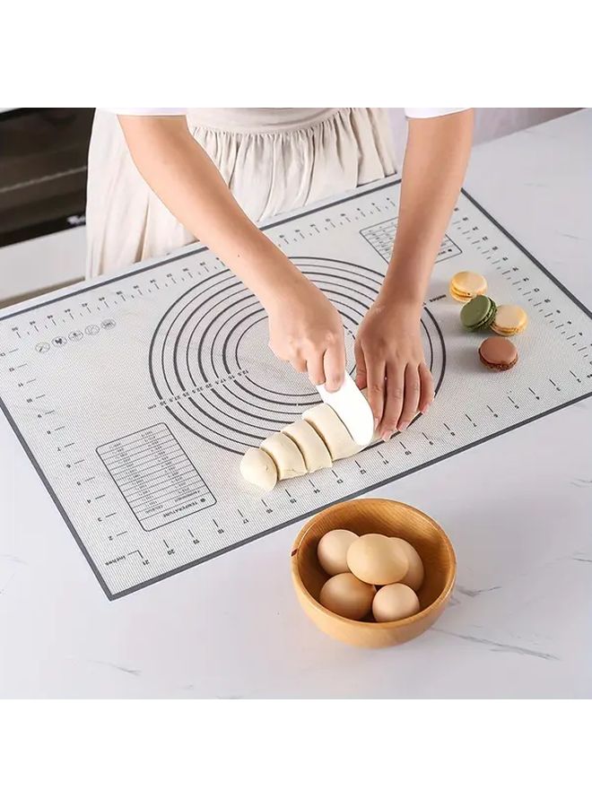 Red Heavy Duty Silicone Baking Mat With Measurement Markings Non Stick Oven Safe Easy Clean - Image 1