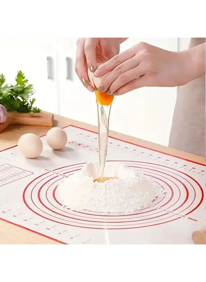 Red Heavy Duty Silicone Baking Mat With Measurement Markings Non Stick Oven Safe Easy Clean - Image 5