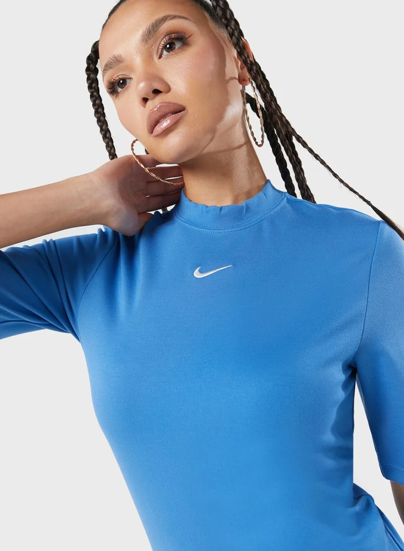 Nike Blue Knit Midi Dress
