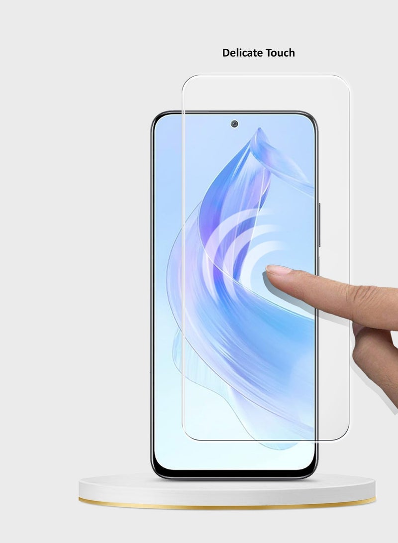 Wtech Honor 90 Lite 5G 2023 Premium Series Curved Edges 9H 2.5D Tempered Glass Screen Protector (MSG9CN) - Clear - Image 2