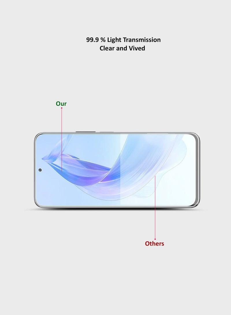 Wtech Honor 90 Lite 5G 2023 Premium Series Curved Edges 9H 2.5D Tempered Glass Screen Protector (MSG9CN) - Clear - Image 3