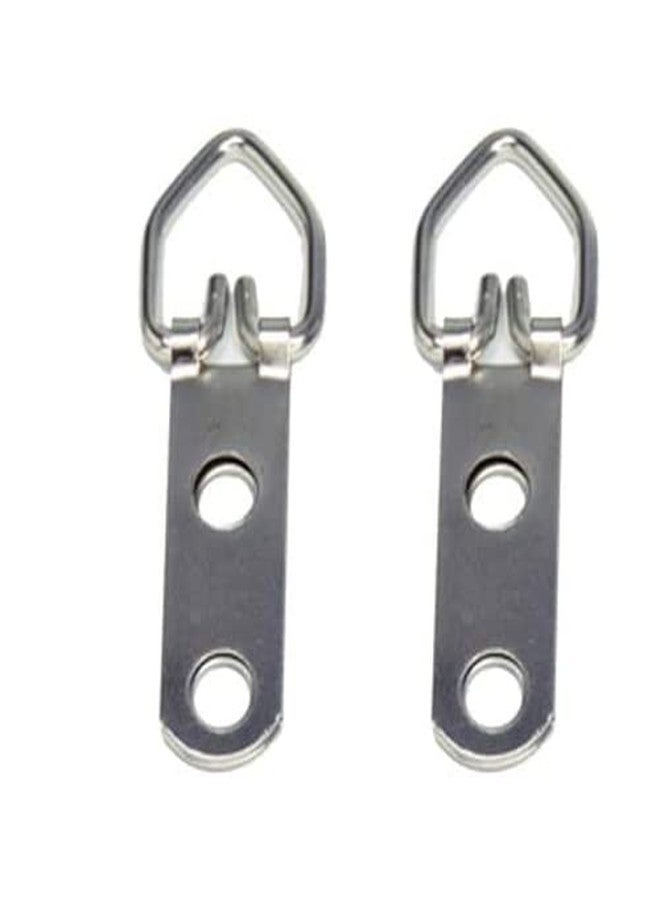 888 Corp 2 Hole Heavy Duty D Ring Picture Hanger with Screws - Pro Quality (20) - Image 1