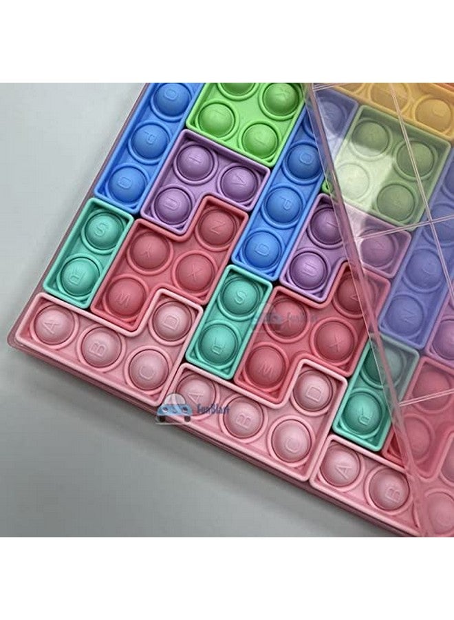 FunBlast Pop It Fidget Toy - Jumbo Size Pop it Puzzle Toys, Pop it Puzzle Matching Toys and Games, DIY Puzzles Games for Kids, Brain Game 40 Pcs Bubble Pop It Toy (Multicolor) - Image 5