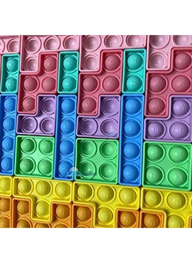 FunBlast Pop It Fidget Toy - Jumbo Size Pop it Puzzle Toys, Pop it Puzzle Matching Toys and Games, DIY Puzzles Games for Kids, Brain Game 40 Pcs Bubble Pop It Toy (Multicolor) - Image 4