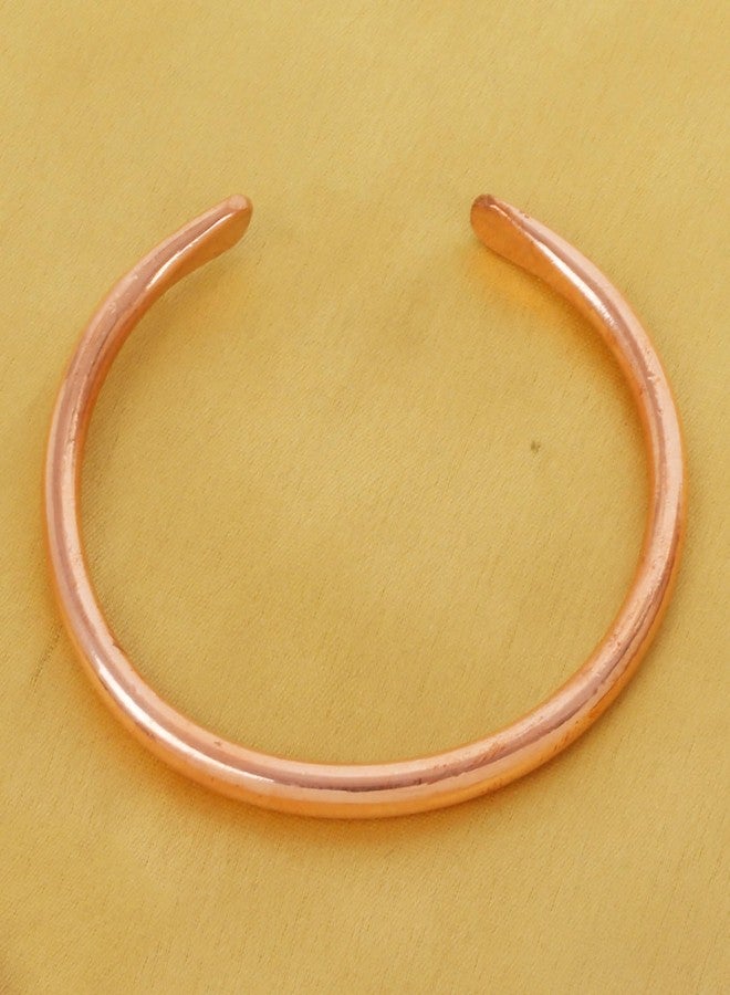 تتش ستون سوار Touchstone المصنوع يدويًا على يد حرفيين مهرة، مصبوب بشكل جميل ورائع، مصنوع يدويًا من النحاس النقي عالي الجودة بلون طبيعي للنساء والرجال. - Image 4