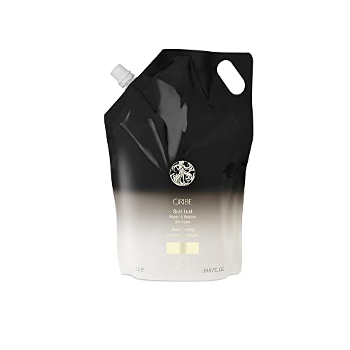 Oribe Gold Lust Repair & Restore Shampoo - Repairs & Strengthens Dry, Damaged Hair - Deeply Nourishes & Protects Hair - Repairs Damage, Adds Shine & Smooths Frizz - 33.8 oz (Liter Refill) - Image 1
