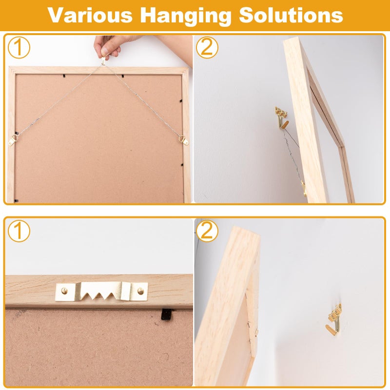 KURUI 303Pcs Picture Hanging Kit, Picture Hangers Assorted Kit with Heavy Duty Picture Hanging Hooks/Hardware Nails/Sawtooth/Wire/D Rings/Level, Metal Picture Wall Hooks for Frame Canvas Mounting - Image 5