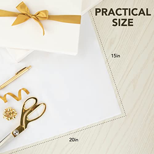 Plum Designs White Tissue Paper for Gift Bags – 100 Sheets Mothers Day Wrapping Paper for Packaging and Crafts – Premium 15 x 20 Inch Tissue Pack for Shipping, Gifts, or Decorations - Image 4