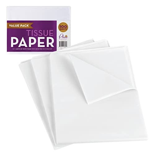 Plum Designs White Tissue Paper for Gift Bags – 100 Sheets Mothers Day Wrapping Paper for Packaging and Crafts – Premium 15 x 20 Inch Tissue Pack for Shipping, Gifts, or Decorations - Image 2