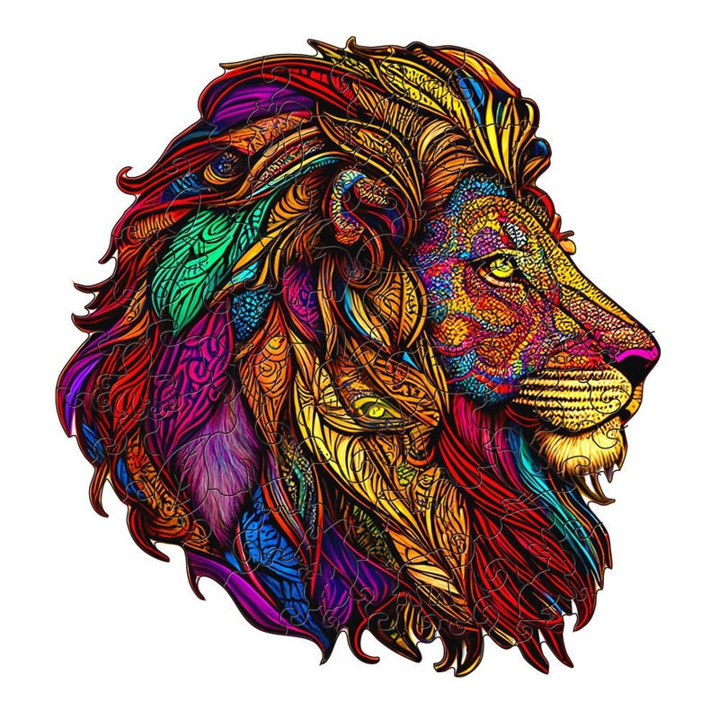 Lion Wolf Shaped Wooden Puzzle Irregular 3D 3D Animal Puzzle Factory Wooden Puzzle Toy - Image 1