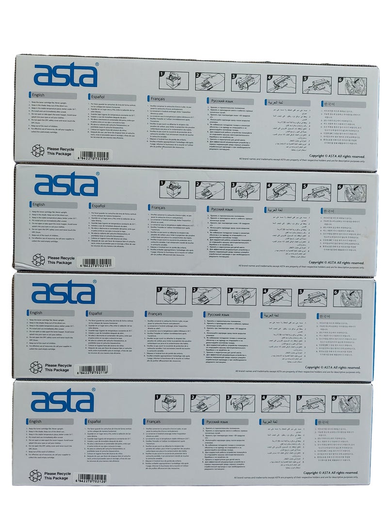 Asta Compatible With 067 067H Toner Set (With Chip) Toner Cartridge to Replacement For Canon 067 067H Works With Toner Canon i-SENSYS MF655CDW MF657CDW LBP631CW LBP633CDW MF651CW Printers (Black Cyan Yellow Magenta) - Image 4