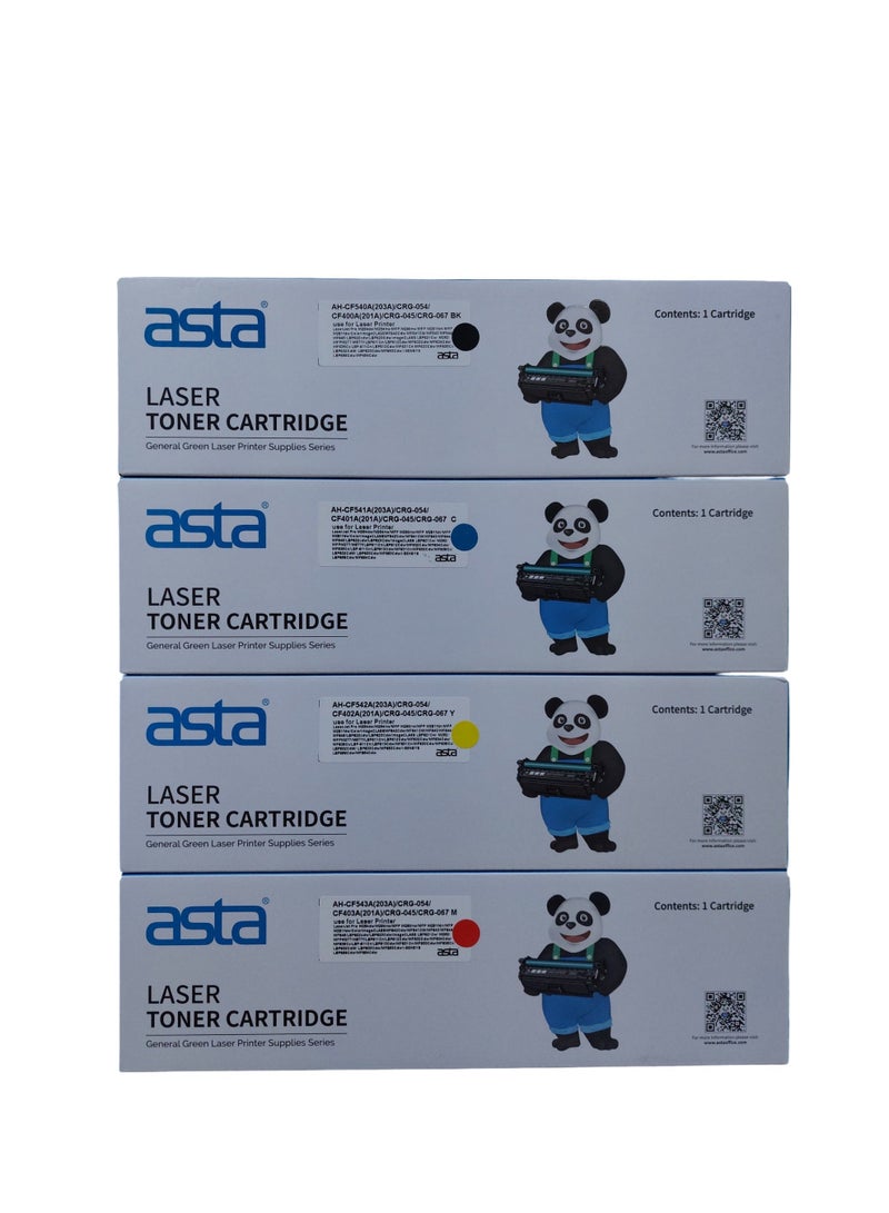 Asta Compatible With 067 067H Toner Set (With Chip) Toner Cartridge to Replacement For Canon 067 067H Works With Toner Canon i-SENSYS MF655CDW MF657CDW LBP631CW LBP633CDW MF651CW Printers (Black Cyan Yellow Magenta) - Image 1