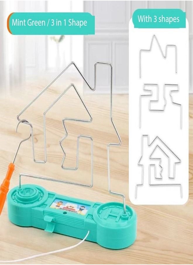 fashionhome - 3 in 1 Shapes Buzz Wire Steady Hand Maze Game Intensive Exercise Educational Toy for Kids - Image 1