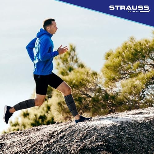 STRAUSS Elastic Knee Compression Bandage Wraps | Support for Ankle, Knee, Elbow Pain Relief, Sports & Workout | Can Be Used For Squats and Powerlifting | 1 Pair ,(Black) - Image 5