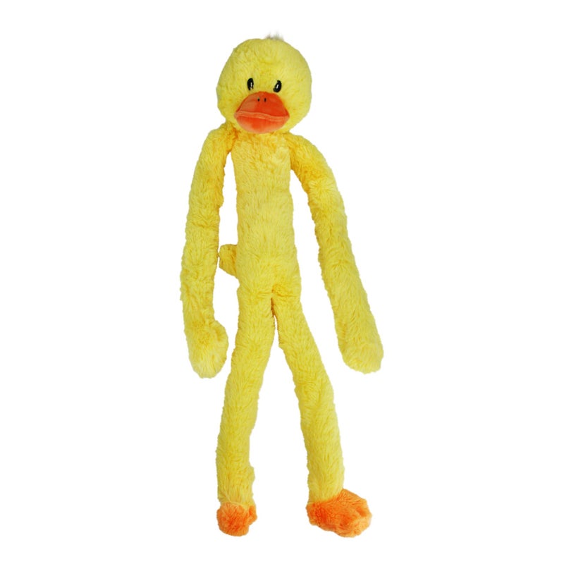 Multipet Swingin' Slevin Duck Dog Plush Toy - Squeaky Dog Toy for All Dogs - Extra Soft Plush - Stuffed Animal for Cuddling & Playing - Cute Dog Pet Toy (27â€, Yellow, 5 Squeakers) - Image 1
