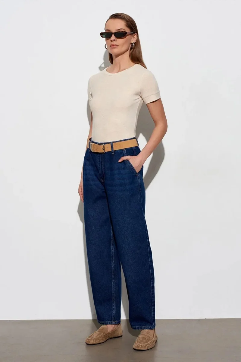 Dilvin Oatmeal Natural DILVIN Women's Slim Fit Crew Neck T-Shirt for Women | Best Price UAE