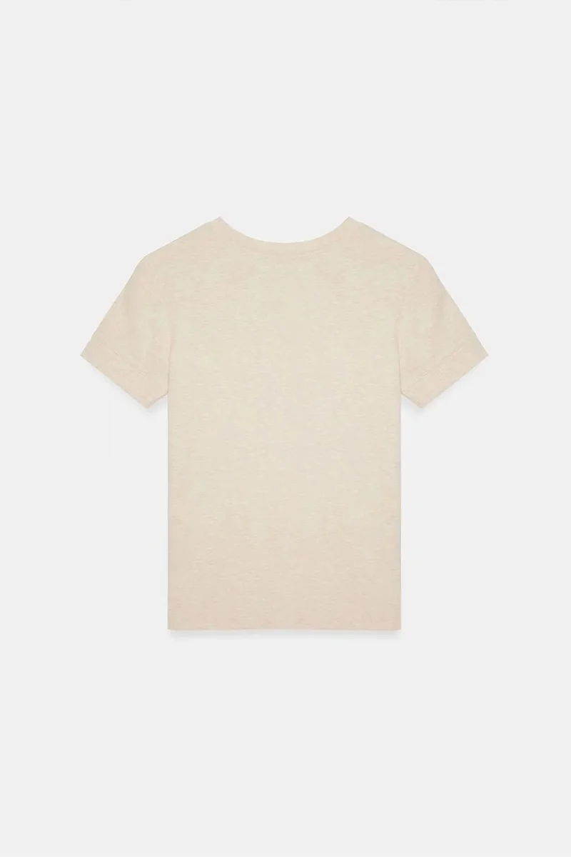Dilvin Oatmeal Natural DILVIN Women's Slim Fit Crew Neck T-Shirt for Women | Best Price UAE