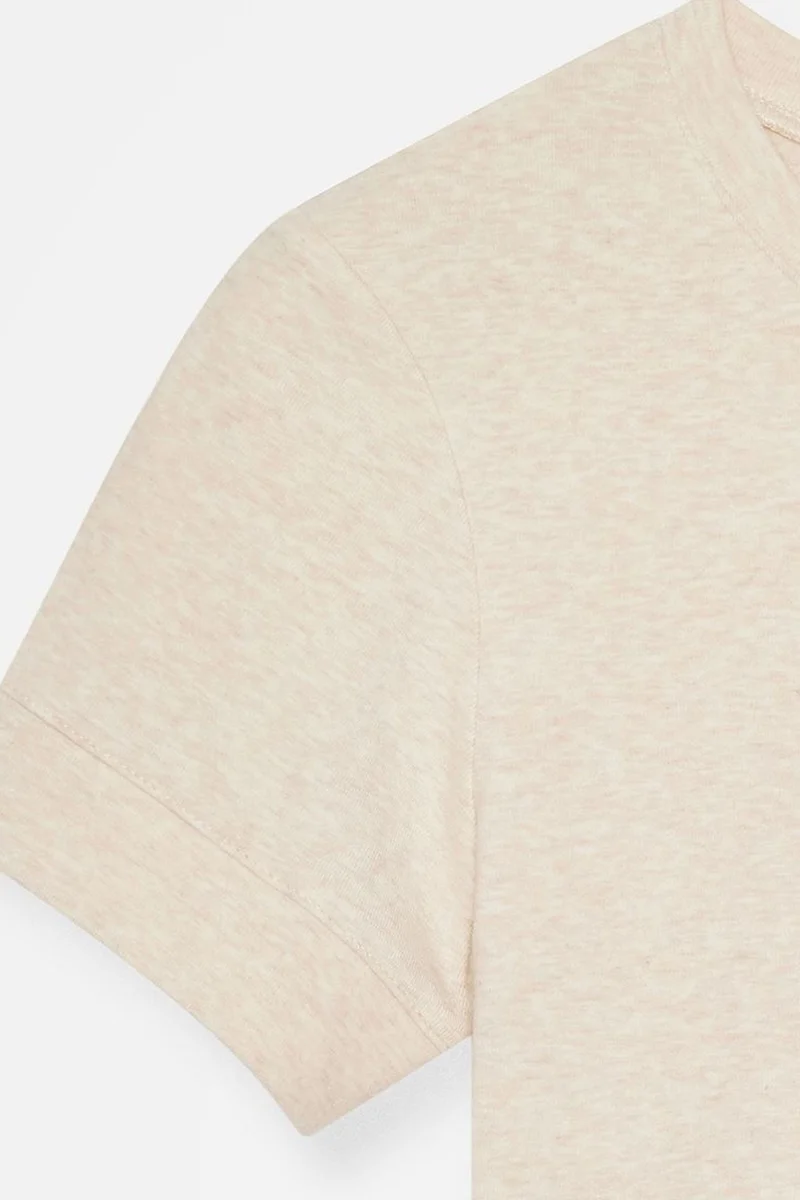 Dilvin Oatmeal Natural DILVIN Women's Slim Fit Crew Neck T-Shirt for Women | Best Price UAE