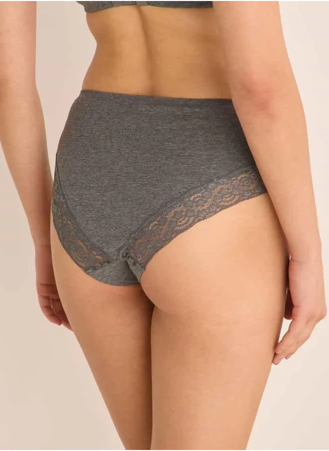 فاف Lace Detailed Bikini Briefs with Elasticated Waistband