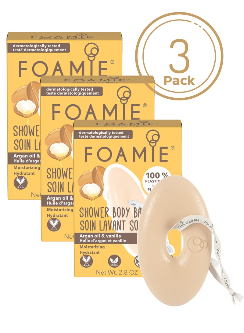 FOAMIE قالب الجسم بزيت الأرغان والفانيليا، عبوة من 3 قطع - Image 1