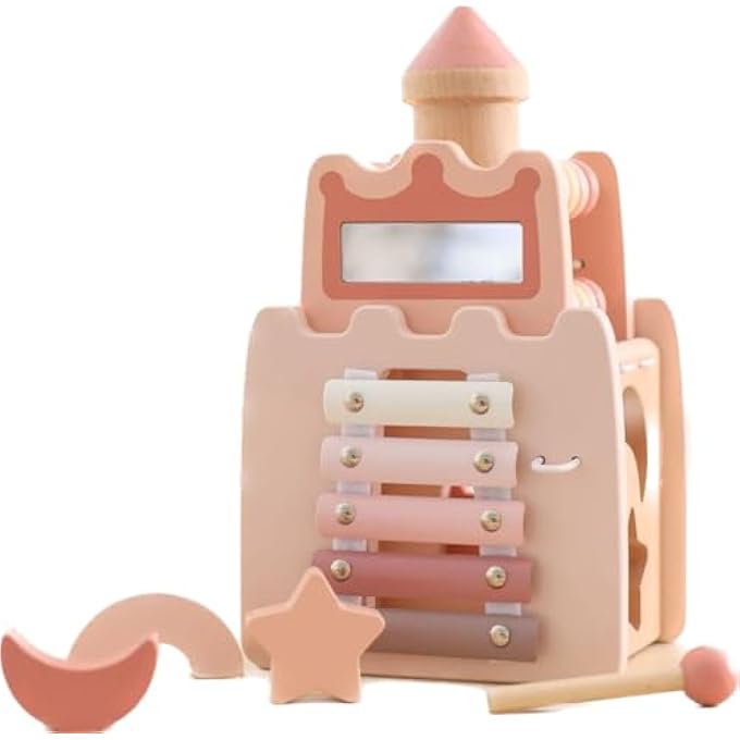 لعبة القلعة للأطفال الصغار والأولاد، ألعاب خشبية تعليمية للتطور المبكر، تعلم للأطفال من 1 إلى 3 سنوات، للأولاد والبنات، فرز الأشكال والألوان لمرحلة ما قبل المدرسة، هدية عيد ميلاد أو عيد الميلاد للأطفال الصغار. - Image 1