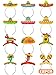 Melisheer 12 PCS Colorful Patterned Cardboard Sombrero Hats Fiesta Headbands for Mexican Theme Celebration Party Favors - Image 2