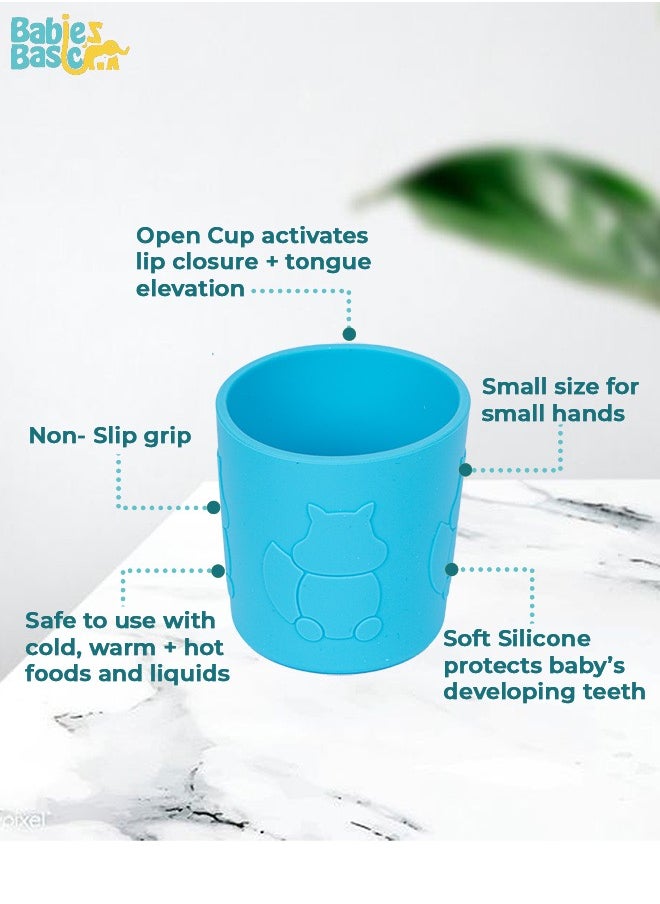 Babies Basic Silicone Trainer Cup For Babies/Kids, Bpa Free, Blue  - Image 2