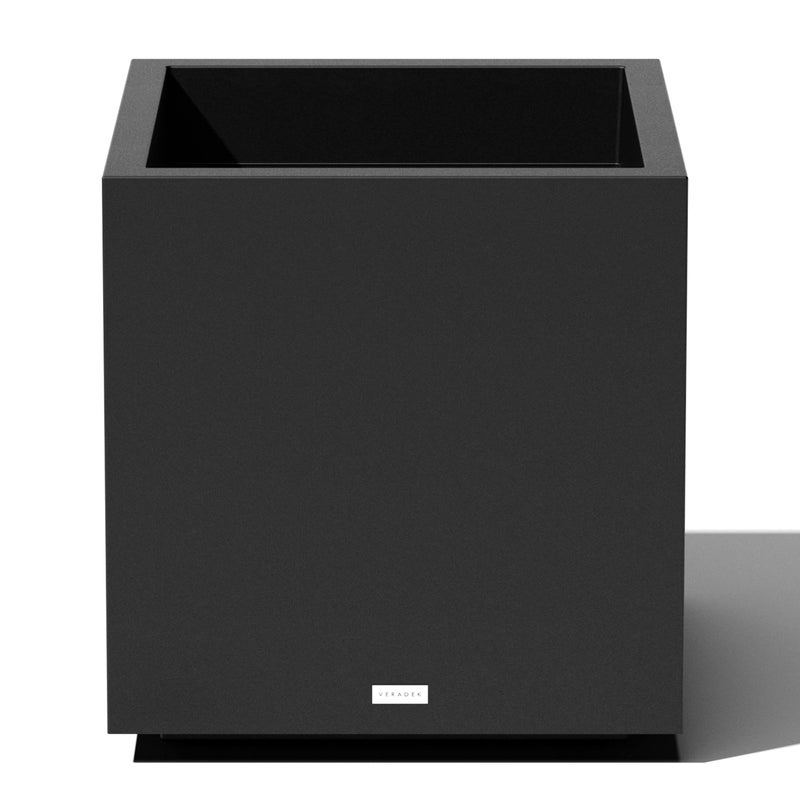 Veradek Block Series Cube Plastic Planter  Large Square Planter for Indoor or Outdoor PatioGarden  Durable AllWeather Use with Drainage Holes  Modern Dcor for Tall Plants Trees Flowers