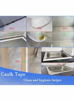 Bath & Kitchen Caulk Tape Sealant Strip, PVC Self Adhesive Tub and Wall  Sealing Tape Caulk Sealer,Caulk Strip,sealant Tape,Shower Tile Sealer  Adhesive