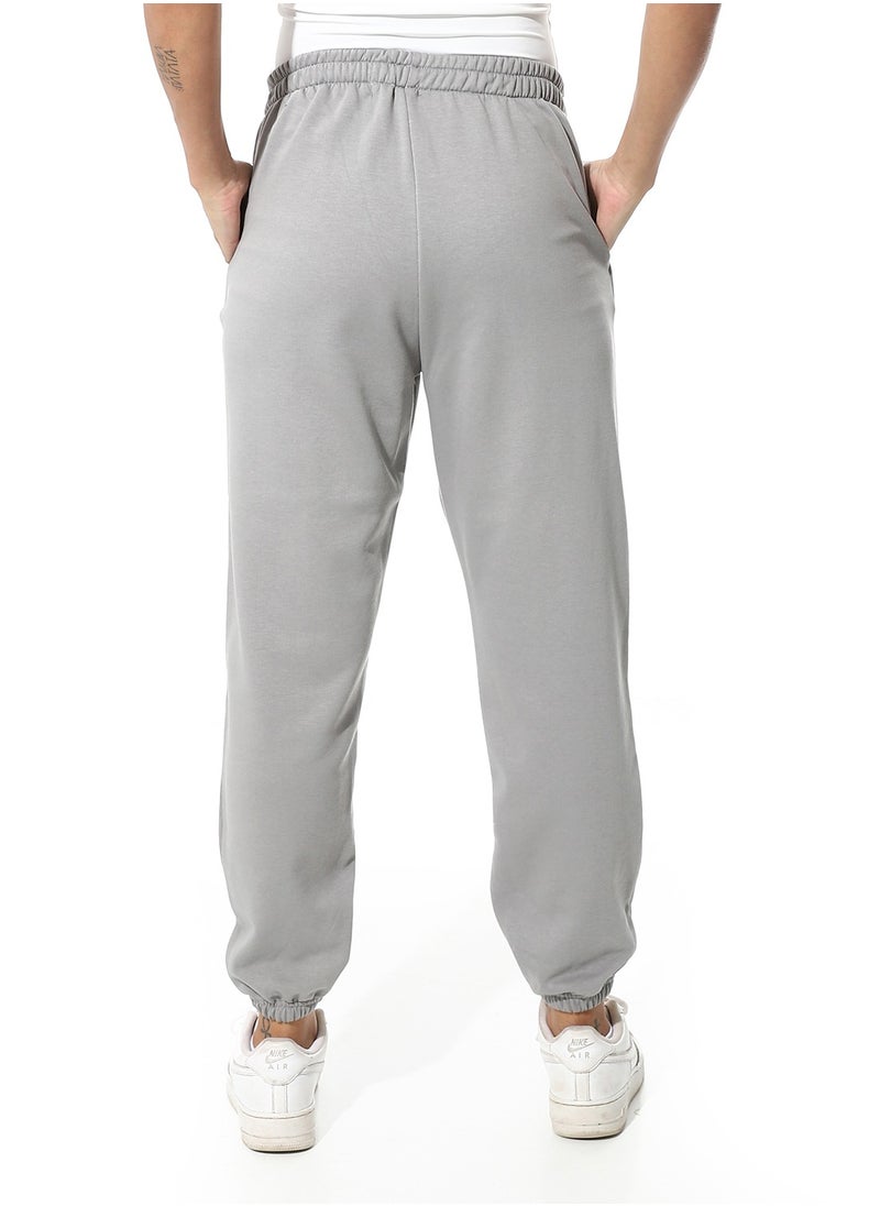 Andora - Elastic Waist Plain Pants _ Ash Grey - Image 1