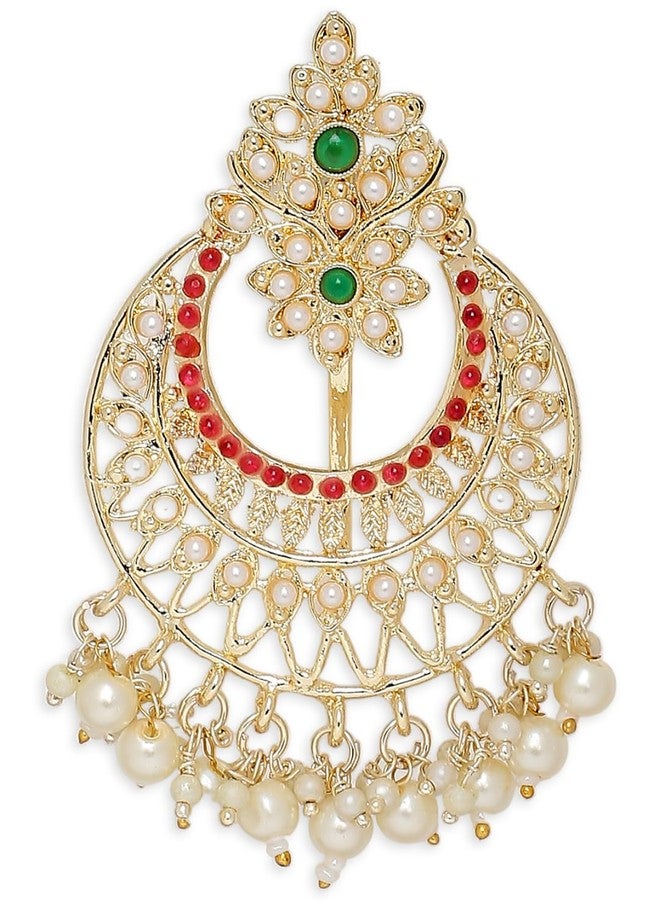 Fabula Jewellery Gold Tone Ethnic Hair Bun Pin - Juda Pin - Jadau Floral Design for Women & Girls Stylish Latest (HST25_Z)- For Women & Girls Stylish Latest - Image 1
