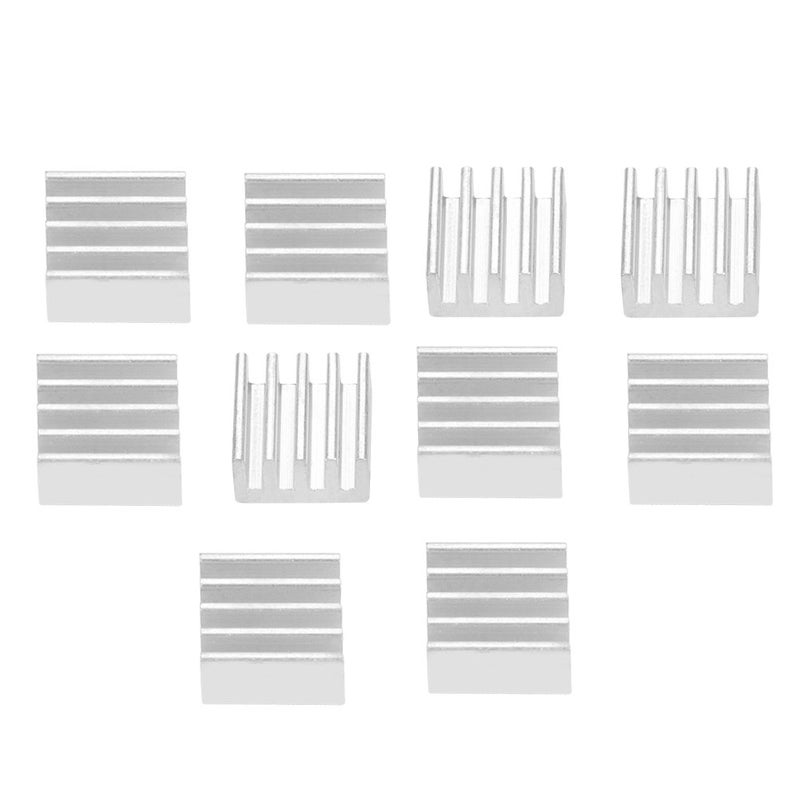 10 Pieces Aluminum Heatsink Kit with Adhesive for Fast Heat Dissipation 3D Printer A4988 Driver - Image 2