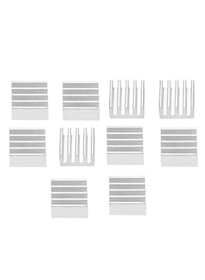 10 Pieces Aluminum Heatsink Kit with Adhesive for Fast Heat Dissipation 3D Printer A4988 Driver - Image 1