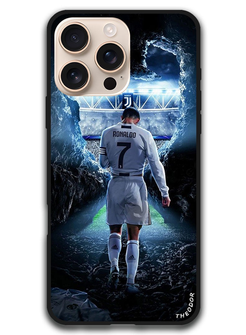 Theodor غطاء واقي مضاد للخدش ومقاوم للصدمات لجهاز iPhone 16 Pro Max (6.9) بوصة رونالدو - Image 1