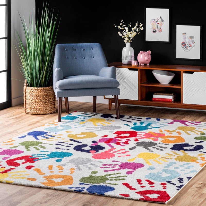 سجادة أطفال nuLOOM بينكي بطبعة اليد 67 x 9 متعدد الألوان