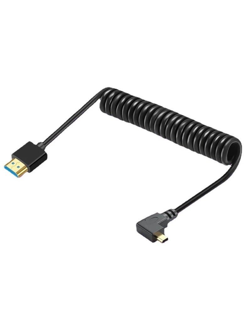 Generic - Micro HDMI Cable 0.25M Ultra Slim Flexible Micro HDMI to HDMI Cable for Connecting Sony Mirrorless and other DSLR Cameras to Monitor - Image 1