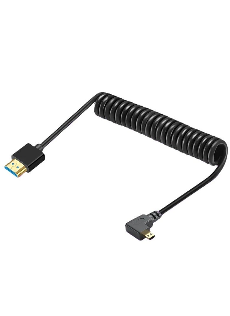 Generic - Micro HDMI Cable 0.25M Ultra Slim Flexible Micro HDMI to HDMI Cable for Connecting Sony Mirrorless and other DSLR Cameras to Monitor - Image 1