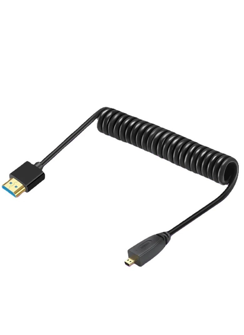 Generic - Micro HDMI Cable 0.25M Ultra Slim Flexible Micro HDMI to HDMI Cable for Connecting Sony Mirrorless and other DSLR Cameras to Monitor - Image 1
